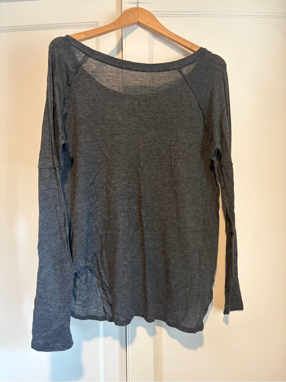 Well Worn Los Angeles “Mornings + Mimosas” Grey Long Sleeve Shirt - Picture 2 of 3